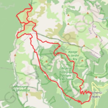 Bénévise - Archiane - Col du Pison - Tussac (de crêtes en falaises) GPS track, route, trail