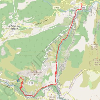 Verdon - Sentier Blanc-Martel GPS track, route, trail