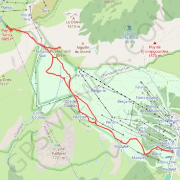 Sancy par Super-Besse GPS track, route, trail