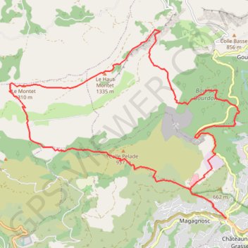 Pré du Lac - Radôme de Caussols GPS track, route, trail