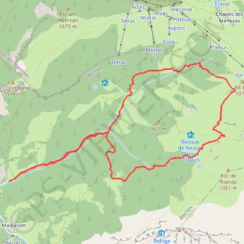 Pic de Boré GPS track, route, trail