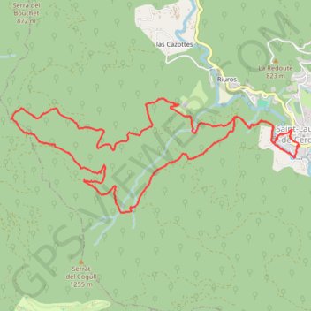 Circuit des Fontaines-Saint Laurent de Cerdans GPS track, route, trail