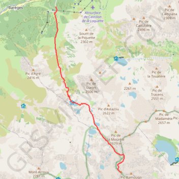Pic de Néouvielle GPS track, route, trail