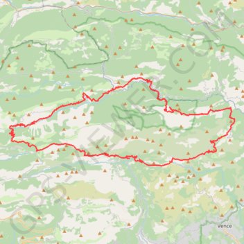 Tour du Cheiron au départ de Gréolière GPS track, route, trail