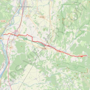 Sur les pas des Huguenots à vélo : Livron-sur-Drôme - Saillans GPS track, route, trail