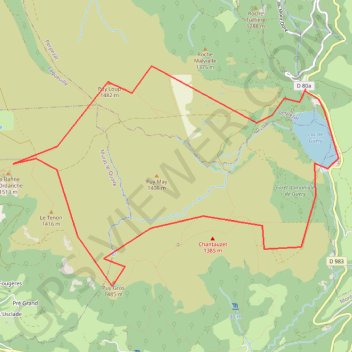 Le Plateau de Guéry GPS track, route, trail