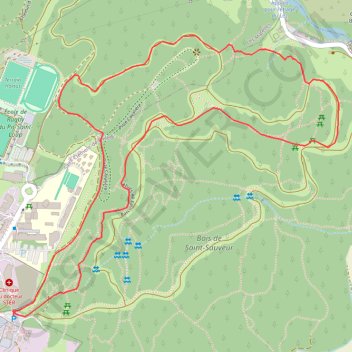 Domaine de Saint-Sauveur GPS track, route, trail