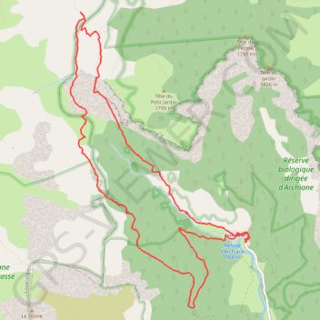 Vire du Pas de Sambardou en boucle depuis Archiane (Vercors) GPS track, route, trail