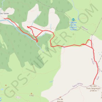 Pic des Trois Seigneurs par le Goutets GPS track, route, trail