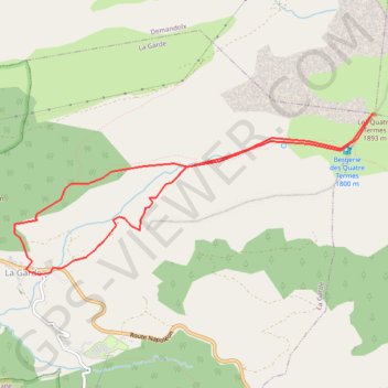 Le Teillon Depuis La Garde GPS track, route, trail