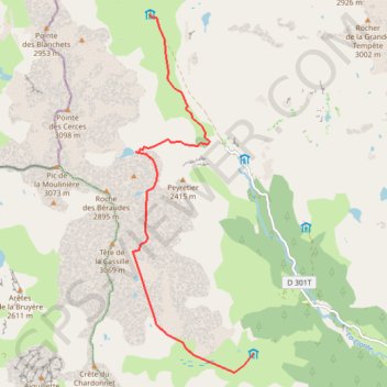 Drayères - le Chardonnet GPS track, route, trail