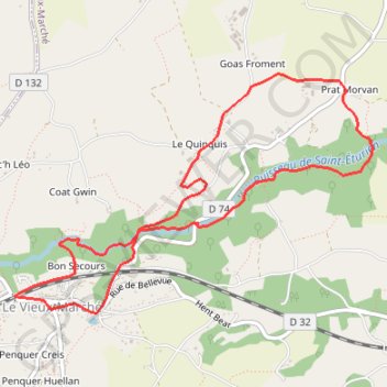 LE VIEUX-MARCHE GPS track, route, trail