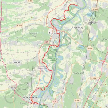 01: Karlsruhe – Speyer (Certified) GPS track, route, trail