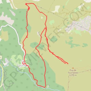 Courmes - Les pivoines GPS track, route, trail