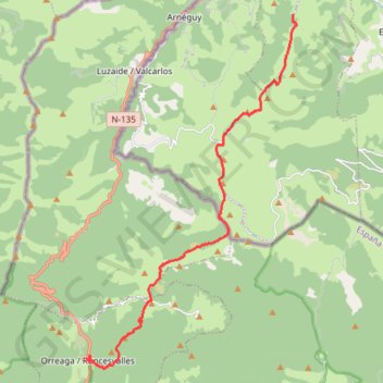 Orisson - Roncevaux GPS track, route, trail