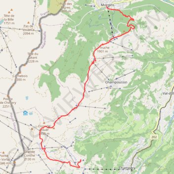 Chatel - jour 1 GPS track, route, trail