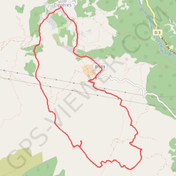 Circuit de Cipières GPS track, route, trail