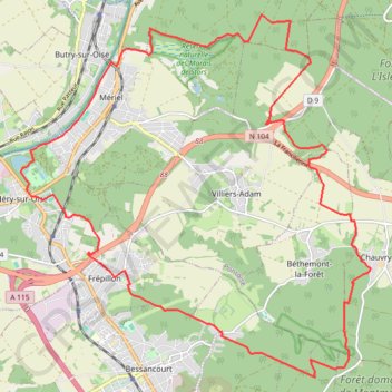Méry - Forêt de Montmorency GPS track, route, trail
