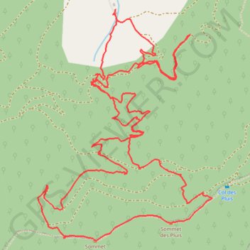 Raquettes Venterol montagne des Pluis GPS track, route, trail