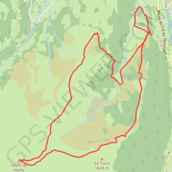 Sainte Marie Campan Soum de Haillha GPS track, route, trail
