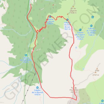 Tuc de Pourtillou GPS track, route, trail
