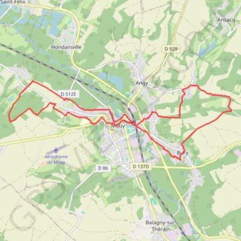 Autour de Mouy (60) GPS track, route, trail