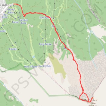 Cambre d'Aze - Couloir Bougnagas GPS track, route, trail