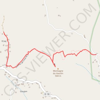 Traversée de la Montagne du Vauclin GPS track, route, trail