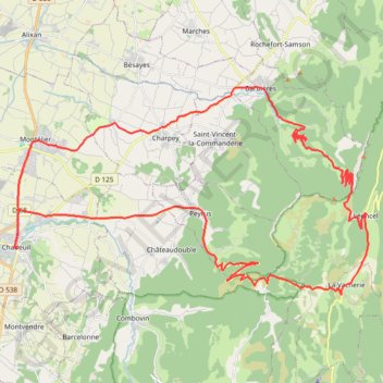 Léoncel par le col de Tourniol GPS track, route, trail