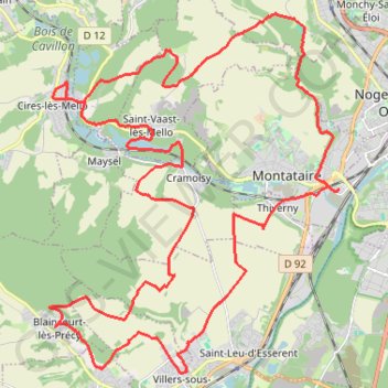 Rando des Forges - Montataire GPS track, route, trail