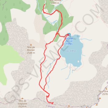 Lac d'Allos - Col de l'Encombrette GPS track, route, trail