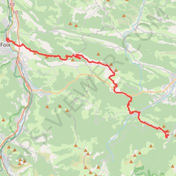 Traversée des Chateaux Cathares : Montségur - Foix GPS track, route, trail