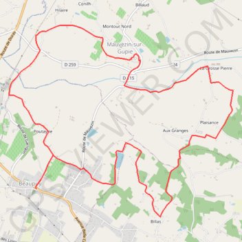 Beaupuy, randonnée dans les vignobles du Marmandais - Pays Val de Garonne - Gascogne GPS track, route, trail
