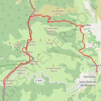 Buztancelhay - Astate GPS track, route, trail