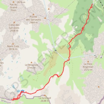 Valfréjus - Refuge du Thabor GPS track, route, trail