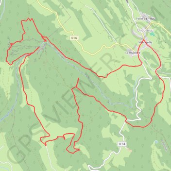 Cascades du Luizet et Gouffre de la Morgne au départ d’Ordonnaz GPS track, route, trail