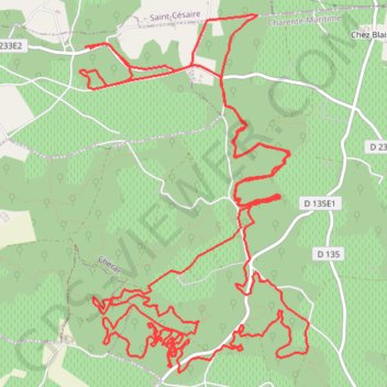 Rando forêt de Saint Sauvant GPS track, route, trail