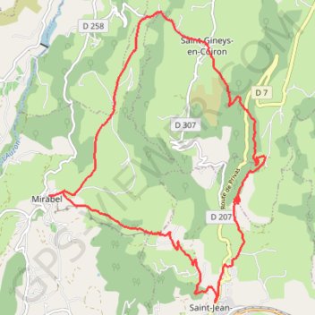 Les Balmes de Montbrun - Mirabel GPS track, route, trail