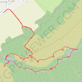 Forêt de Paimpont - petit tour au Val sans Retour GPS track, route, trail