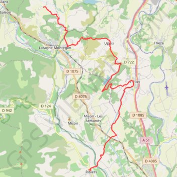 Arzeliers - Ribiers (Grande Traversée des Préalpes) GPS track, route, trail