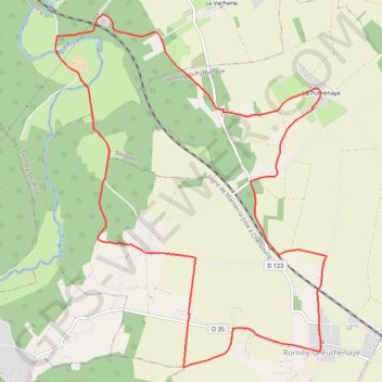 Circuit des Clochers - Romilly la Puthenaye GPS track, route, trail