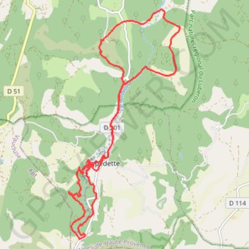 Les Gorges d'Oppedette GPS track, route, trail