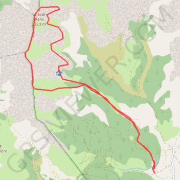 Le cheval blanc GPS track, route, trail