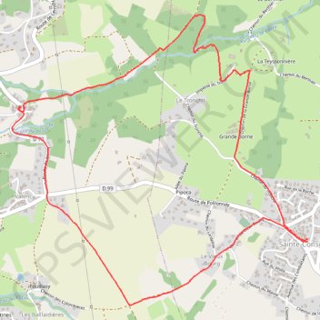Sainte-Consorce - Larny GPS track, route, trail