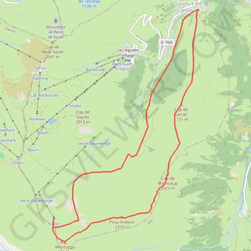 Cap des Hittes GPS track, route, trail