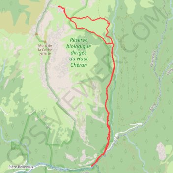 Orgeval - But brouillard sous le Mont de la Coche (Bauges) GPS track, route, trail