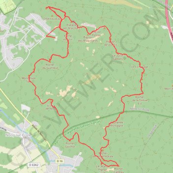 Bosses - Forêt de Fontainebleau GPS track, route, trail