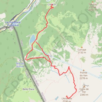L'Arolette GPS track, route, trail