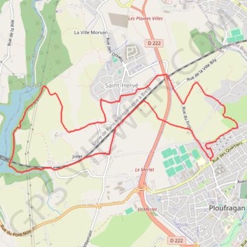 Ploufragan GPS track, route, trail