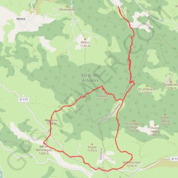 Tour des arbailles - zaboze - hauskoa - beorlegi - bohokortia GPS track, route, trail